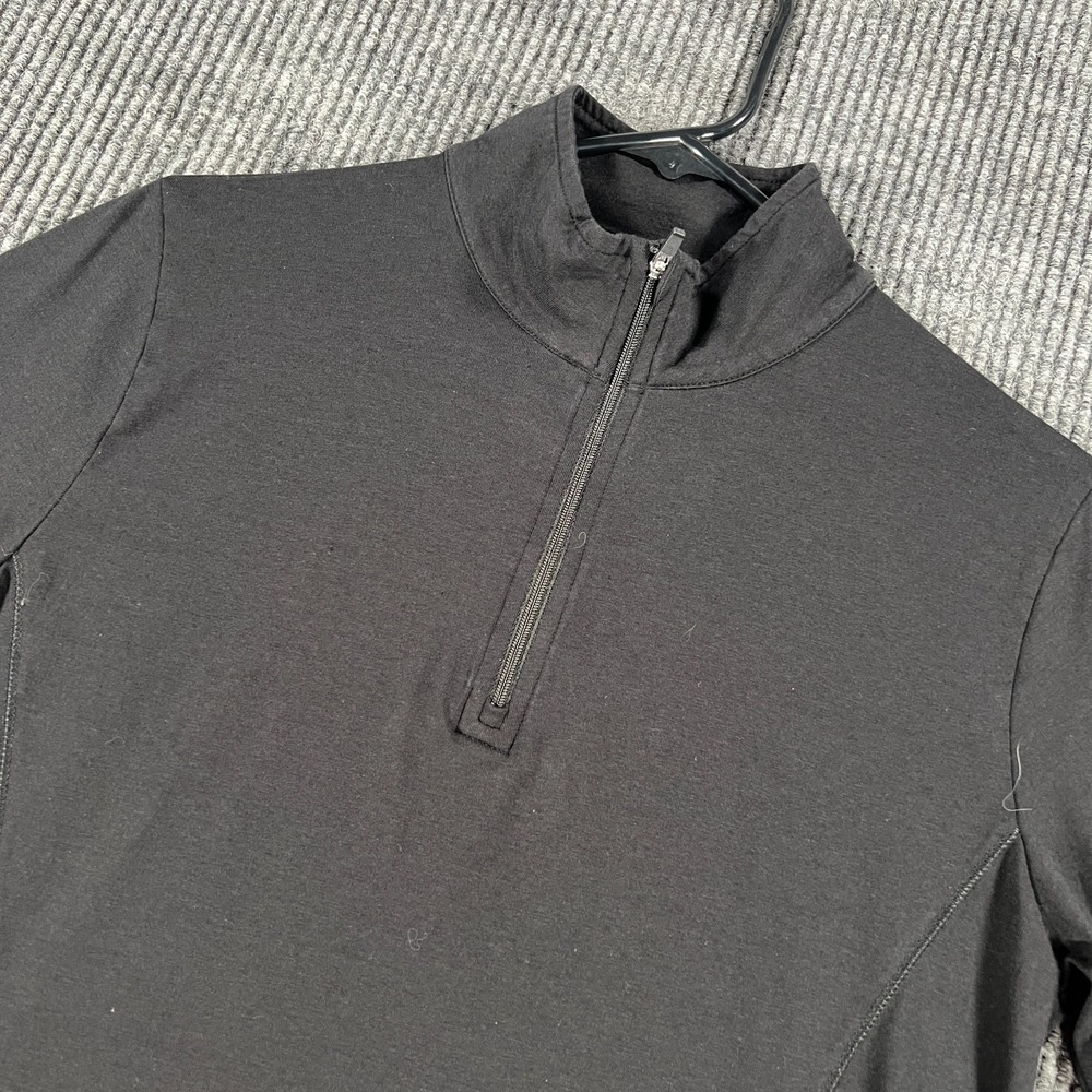 Tasc‎ Performance Shirt Womens Medium Black Long Sleeve Athletic Bamboo 1/4 Zip
